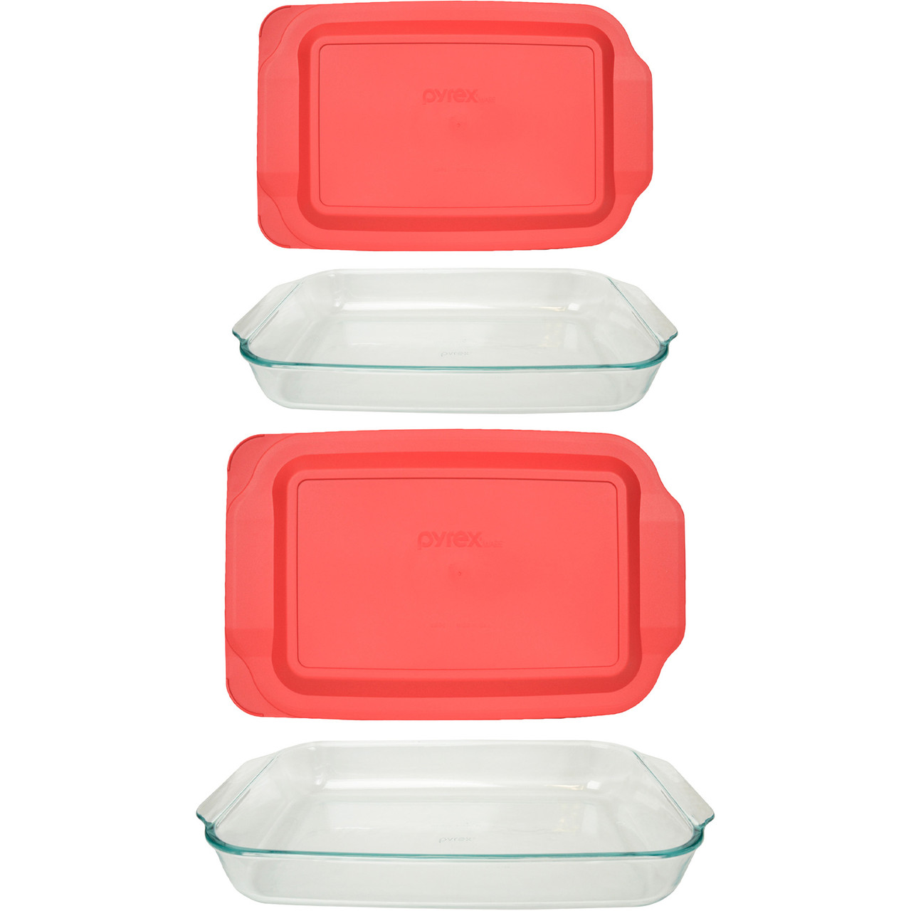 Pyrex 233 3qt Glass Baking Dishes (4 Pack)