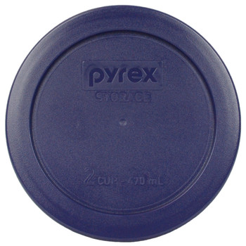 Pyrex 7200-PC Dark Blue 2 Cup, 470ml Round Plastic Replacement Storage Lid
