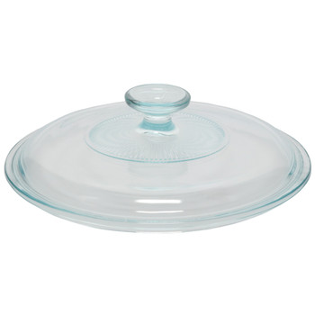 Corningware G-1C Clear Fluted Round Glass Replacement Lid Cover