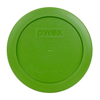 Pyrex 7200-PC Lawn Green Round Plastic Food Storage Replacement Lid Cover (12-Pack)