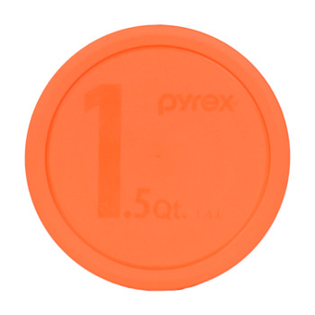 Pyrex 323-PC Orange Round Plastic Food Storage Replacement Lid (2-Pack)