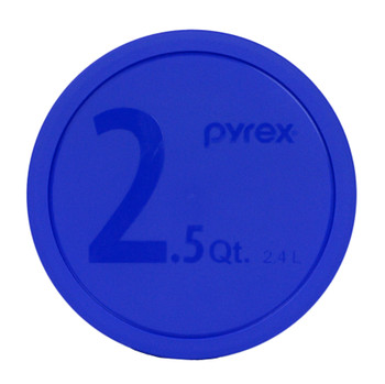 Pyrex 325-PC Blue Round Plastic Food Storage Replacement Lid (4-Pack)