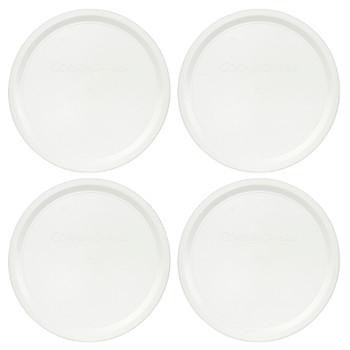 Corningware F-24-PC French White Food Storage Replacement Plastic Lid (4-Pack)