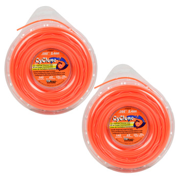 Cyclone CY095D1/2 0.095" x 140ft Orange Commercial Trimmer Line (2-Pack), Made in the USA
