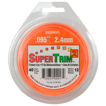 Desert Extrusion Super Trim SSQ095PL .095-in x 40-ft Orange Trimmer Line (4-Pack), Made in the USA