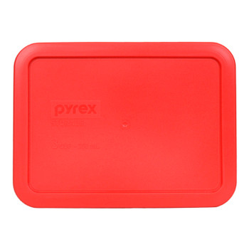 Pyrex 7210-PC Red Plastic Rectangle Food Storage Replacement Lid, Made in the USA (5-Pack)