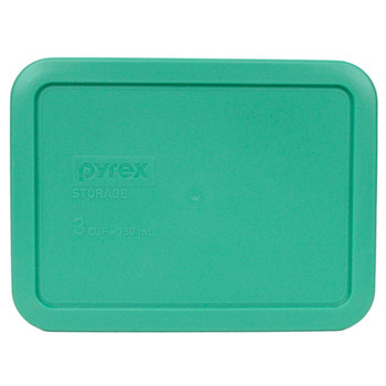 Pyrex 7210-PC Light Green Rectangle Plastic Food Storage Replacement Lid, Made in the USA (6-Pack)