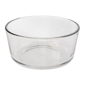 Pyrex 7201 4-Cup Round Glass Food Storage Bowl w/ 7201-PC Red Lid Cover (2-Pack)