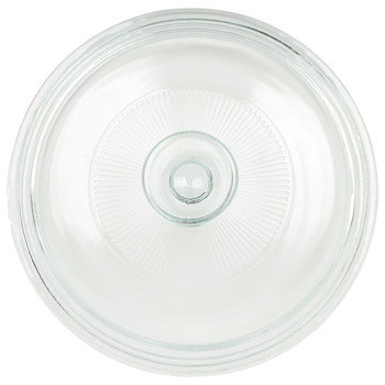 Corningware G-5C Clear 1.5 qt - 2.5 qt Fluted Round Glass Lid (6-Pack)
