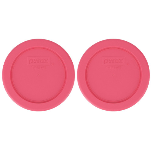 Pyrex 7202-PC 1-Cup Electric Pink Food Storage Replacement Lid Cover (2-Pack)