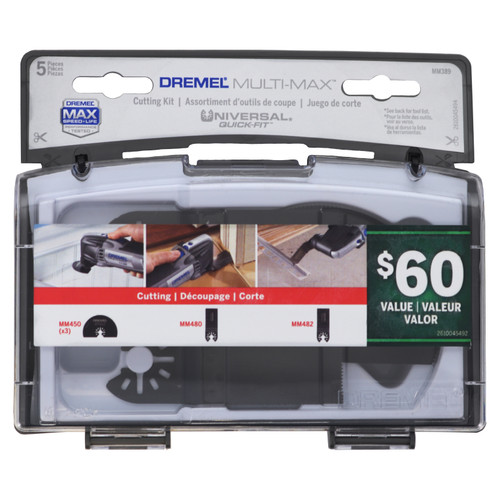 Dremel MM389 5-Piece Black Oscillating Tool Cutting Blade Assortment Kit
