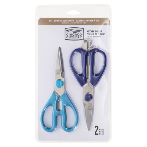 Chicago Cutlery 2 Piece Kitchen Shears in Blueberry and Blue Frost