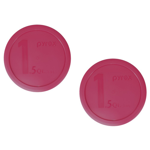 Pyrex 323-PC 1.5qt/1.4L Sangria Red Mixing Bowl Lid (2-Pack)