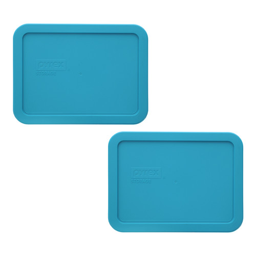 Pyrex 7210-PC 3 Cup Teal Blue Lid (2-Pack)