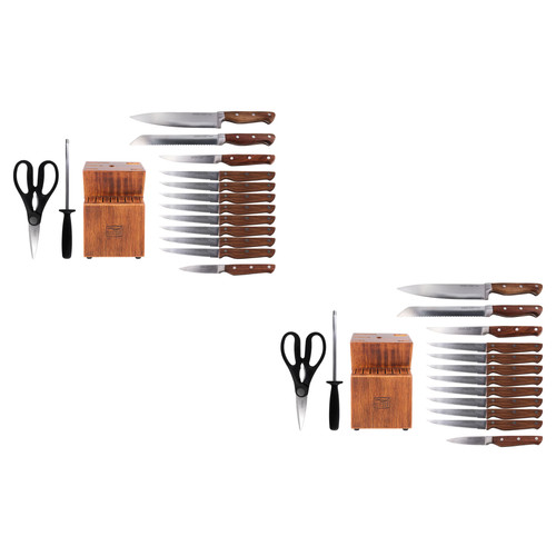 Chicago Cutlery 15pc Precision Cut Knife Block Set (2-Pack)