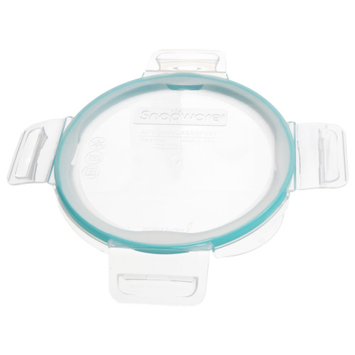 Snapware 7201R-PC 4-Cup Clear Total Solutions BPA-Free Plastic Food Storage Lid with Teal Gasket - Made in USA