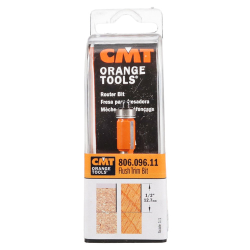 CMT 806.096.11 Flush Trim Bit for Routers with 1/4-Inch collet