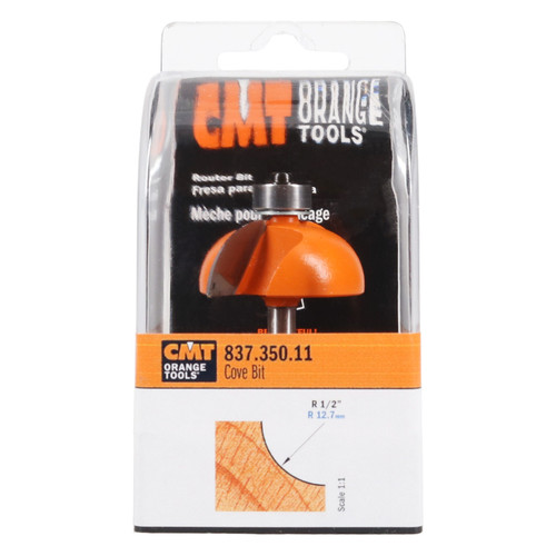 CMT 837.350.11 Cove Bit for Routers with 1/4-Inch collet