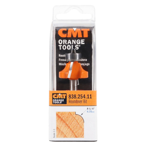CMT 838.254.11 Roundover Bit for Routers with 1/4-Inch collet