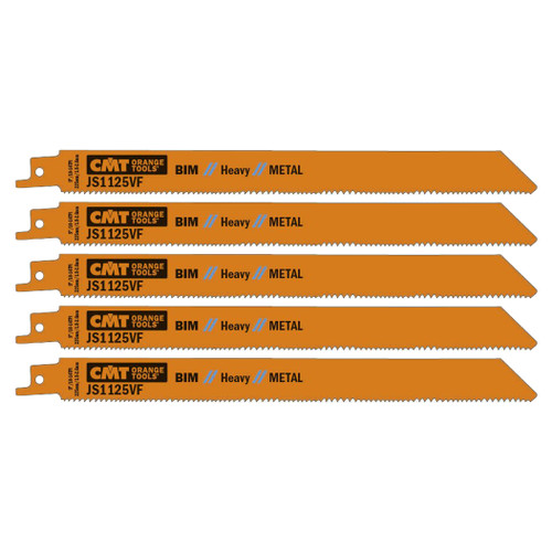 CMT JS1125VF-5 10-14 TPI 5-Piece 8-Inch Bimetal Saw Blades for Reciprocating Saw