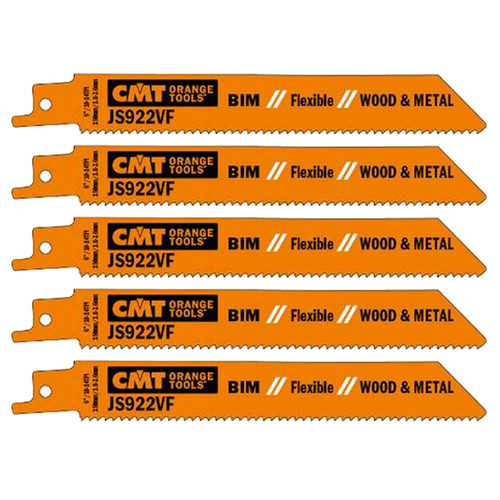 CMT JS922VF-5 (5-Pack) 10 -14 TPI Bi-metal Saw Blades for Reciprocating Saws