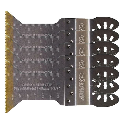 CMT OMM16-X5 5-piece Plunge & Flush-Cut Blade for Oscillating Multi-tools