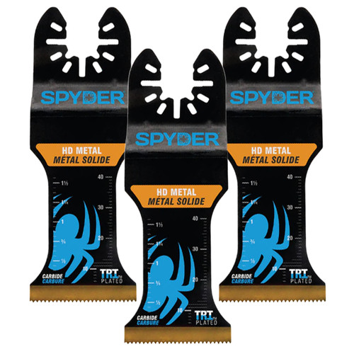 Spyder 70013-3 Carbide-Tipped Teeth 3-Piece Oscillating Tool Blade Set for Multi-Tools