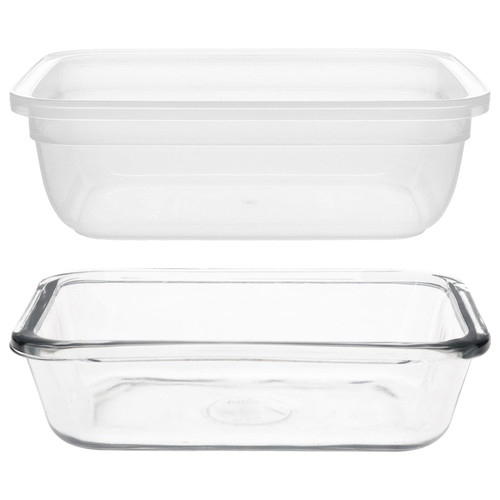 Snapware 8602 2-Cup Total Solutions Glass Dish and 8602R 3-Cup Plastic Food Storage