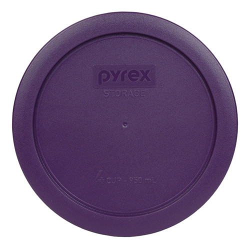 Pyrex 7201-PC Purple 4 Cup, 950ml Round Plastic Storage Lid