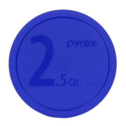 Pyrex 325 Dark Blue 2.5 Quart, 2.4 Litre Round BPA Free Plastic Lid