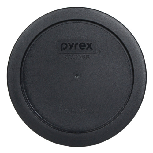 Pyrex 7201-PC Black 4 Cup, 950mL Round Plastic Replacement Lid Made in the USA