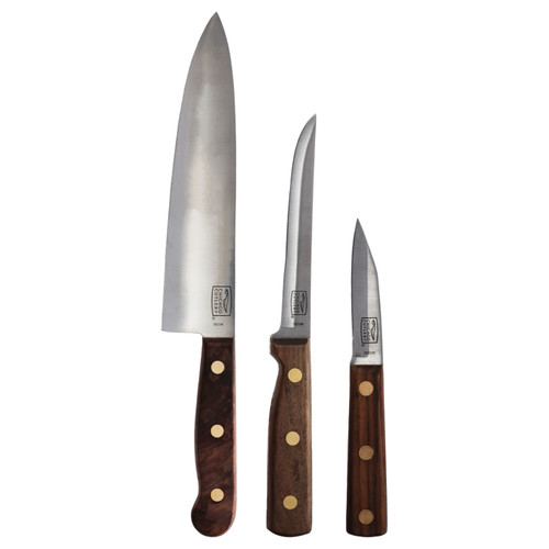 Walnut Tradition Wood Block Knife Set | Helton Tool & Home