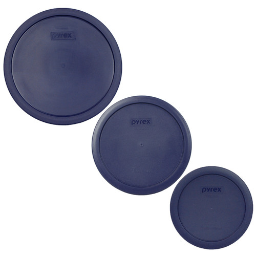 Pyrex 7403-PC, 7402-PC, and 7201-PC Dark Blue Replacement Lids