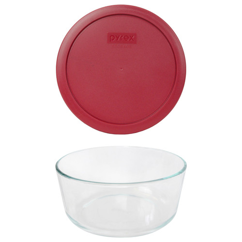  Pyrex 7402 6-Cup Sculpted Glass Mixing Bowl: Home & Kitchen