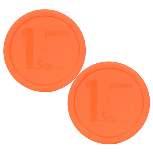 Pyrex 323-PC Orange Round Plastic Food Storage Replacement Lid (2-Pack)