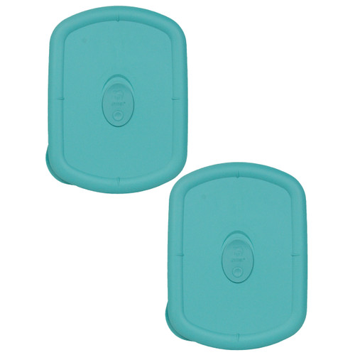 Pyrex 8212-VPC 3-Quart Vented Turquoise Food Storage Replacement Lid (2-Pack)