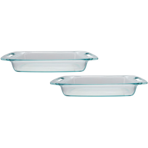 Pyrex C-233 3qt Easy Grab Glass Baking Dish (2-Pack)