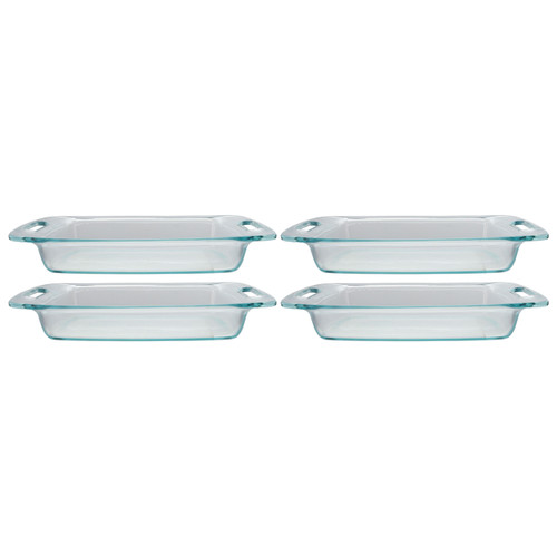 Pyrex C-233 3qt Easy Grab Glass Baking Dish (4-Pack)