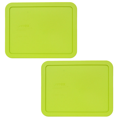 Pyrex 7211-PC Green Edamame Rectangle Food Storage Replacement Lid (2-Pack)