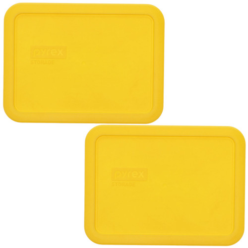 Pyrex 7210-PC 3-cup Meyer Lemon Yellow Lid Cover (2-Pack)