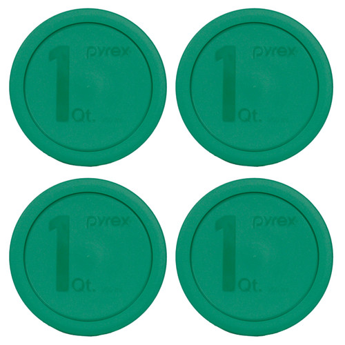 Pyrex 322-PC Green Round Food Storage Bowl Replacement Plastic Lid (4-Pack)