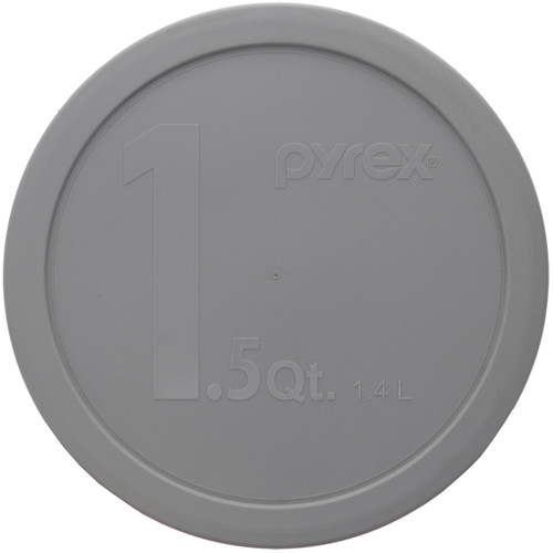 Pyrex 323-PC Jet Gray Round Plastic Mixing Bowl Replacement Lid, Made in USA