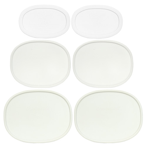 Corningware F-2-PC, F-12-PC, and F-15-PC French White Oval Plastic Replacement Lids (2-Pack)