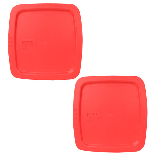 Pyrex 232-PC 2qt Red Storage Replacement Lid Cover - 2-Pack Made in the USA