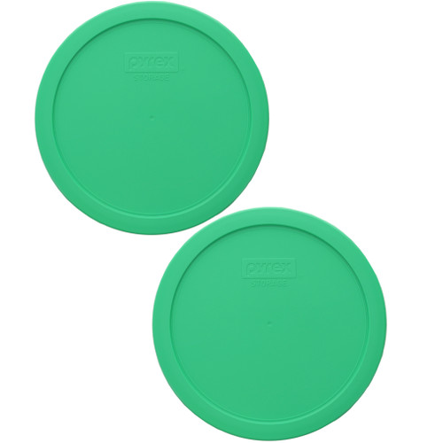 Pyrex 7402-PC Bright Green Plastic Food Storage Replacement Lid Cover Made in the USA (2-Pack)
