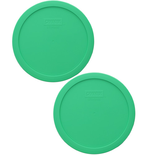 Pyrex 7402-PC Bright Green Plastic Food Storage Replacement Lid Cover Made in the USA (2-Pack)