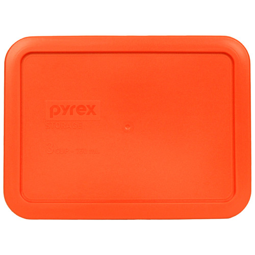 Pyrex 7210-PC (3-Cup) Pumpkin Orange Replacement Lid - Made in USA