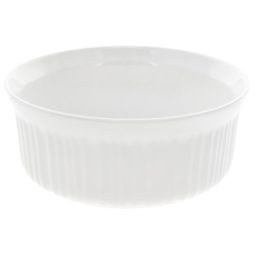 CorningWare FS1 2.5 Qt/ 2.35L Round French White Casserole Dish