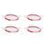 Pyrex 1133453 7201R-PC 4 Cup Freshlock Clear Plastic Lid with Red Gasket (4-Pack)