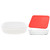 CorningWare FS2 2.5qt / 2.35L Oval French White Casserole Dish and Pyrex 7210 3-Cup Glass Container with 7210-PC Red Lid